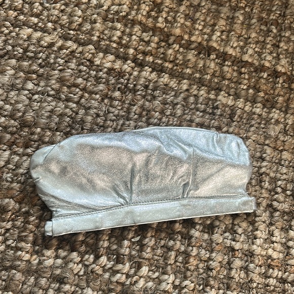 Steve Madden Vintage Silver Grommet Leather Clutch